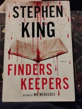 Stephen King Finders Keepers Notebook - White & Red Graphic Cover